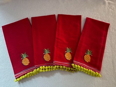 Kitchen Tea Towels Pineapples Set of 4 Target Casual Home Cabana Rio Collection