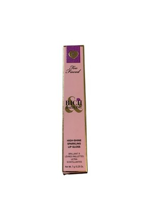 NIB Too Faced Rich & Dazzling 401K High Shine Sparkling Lip Gloss RARE & HTF