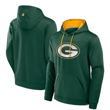 Green Bay Packers NFL Team Apparel Green Yellow Pullover Hoodie Mens M