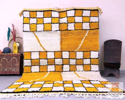 beni ourain Teppich 6x10 ft, Authentic Moroccan Rug, Berber Carpet,