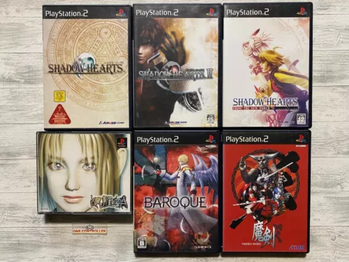 SONY PS 1 2 Koudelka & Shadow Hearts 1  2 & New World & Baroque & Maken Shao set
