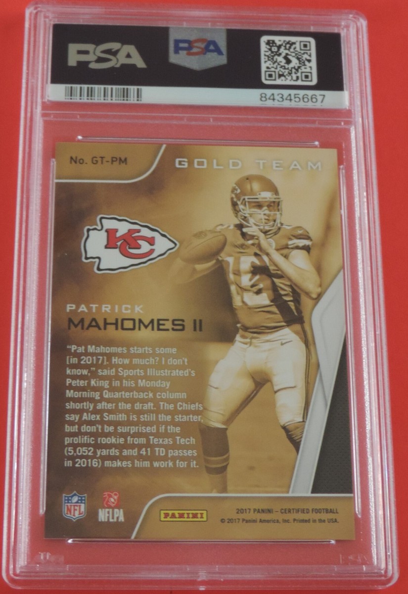 patrick mahomes rookie card graded 10 Psa "Pat" Leaf Limited Edition Special Realease Football Low Population On This Card Chiefs Superstar Quarterback Mvp : Collectibles & Fine Art PSA Grade PSA 10 2017 CERTIFIED PATRICK