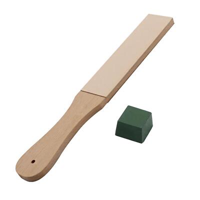 Lederriemen Set doppelseitig Leder Wetzbrett Poliermasse mit