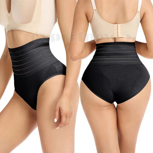 Women's Compression Shapewear Panties High Waist Thong Tummy Control Body Shaper - Picture 21 of 35