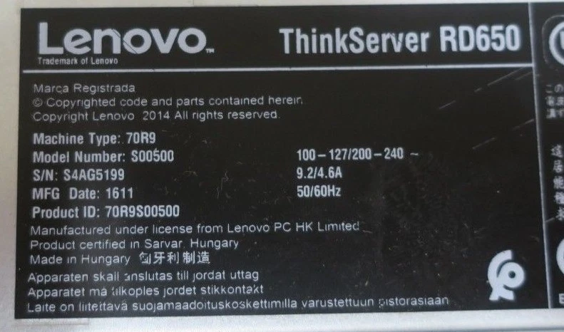 Lenovo ThinkServer RD650 2x 14-Core E5-2690v4 2.6GHz 256GB Ram 24-Bay Server - Image 4 of 4