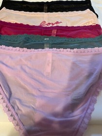 Victoria Secret 5 pack No Show Lace Panty Lot Sexy S M L XL XXL cheeky floral