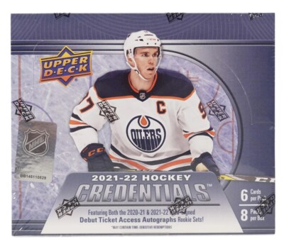 2021-22 Upper Deck Credentials Hockey Hobby Box Neu Sealed