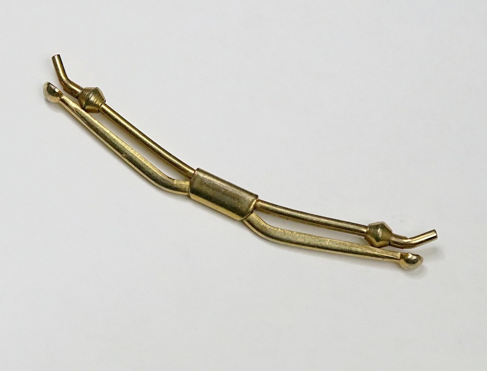 Art Deco Tie Collar Bar Pin Clip Vintage 1930s Gold Tone BallGrip eBay