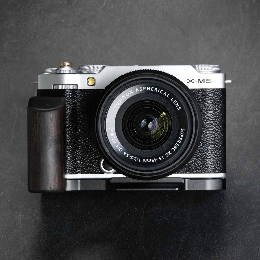 Wooden Finger Camera Handle Grip L Plate Base Clamp For Fujifilm XM5 Fuji  X-M5