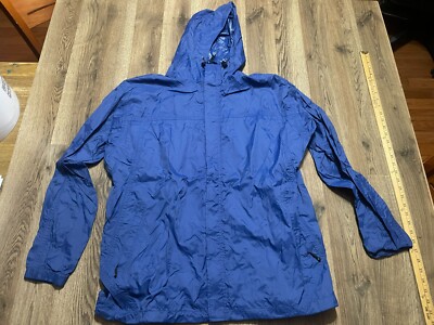 Gander Mountain Jacket, Men's Size XL, Blue, Full Zip Hoodie Windbreaker Rain