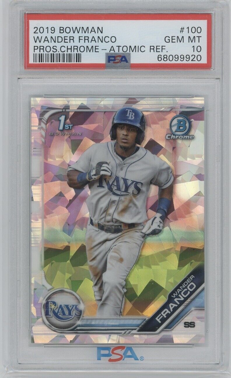 Wander Franco 2019 Bowman #BCP-100 Chrome Prospects - Atomic Wander Franco 2019 Bowman #BCP-100 Chrome Prospects - Atomic