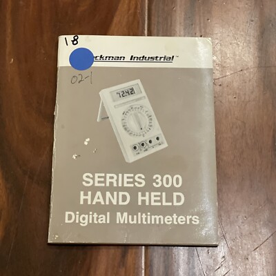 Beckman Series 300 Digital Multimeters Hand Held Operator Manual 3000-940-200-C