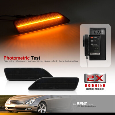 Amber LED Front Side Marker Light For 06-11 Benz CLS-Class W219 CLS550 CLS63 AMG