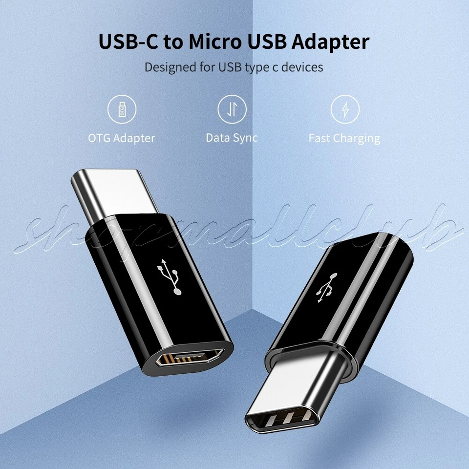 10 Pack Adapter USB (Micro USB to Type C) Converter Connector USB 3.1 to USB 2.0 - Image 2 of 4