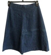 vtg h.i.s. womens CHIC A-Line Denim Skirt 27" Waist 1970s Hippie Retro Western