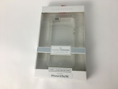 2x Case-Mate Naked Tough Clear  Thin Dual Layer Case For iPhone SE 5S 5 Clear
