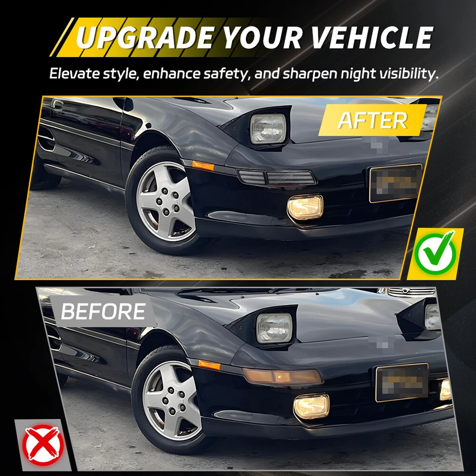 4 luces de giro delanteras transparentes + luces de señalización laterales para Toyota MR2 MR-2 SW20 1991-95 Foto 3 de 4