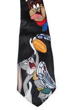 Bugs Bunny Taz Necktie Looney Tunes Basketball Tie 4 x 58 Tazmanian Devil