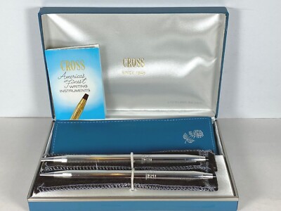 純銀CROSS Silver ヴィンテージSterling ボールペン SILVER-LUG – ケース入 ボールペン 純銀製 クロス（CROSS） ヴィンテージ 2本 筆記具