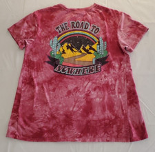 Tie Dye Road To Nowhere T Shirt Size XS Womens Multicolor Short Sleeve