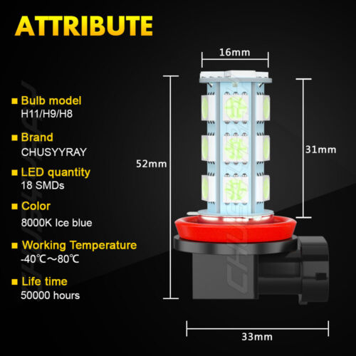 For Mercedes Benz GL450 2007-2012 E320 2008-2009 LED Headlight +Fog Light Bulbs - Picture 12 of 12