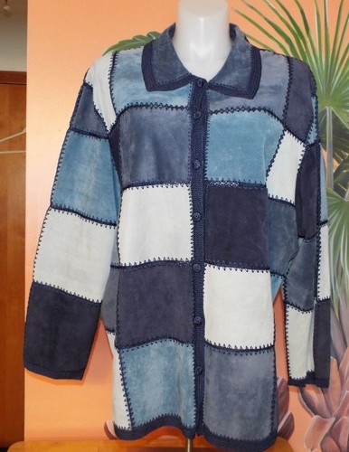 COAT JACKET. CROCHET TRIM SZ 3X 