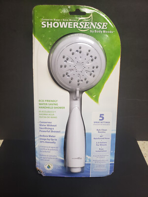 Shower Head hand held - 5 Spray Settings, showersense body moods New in Pack