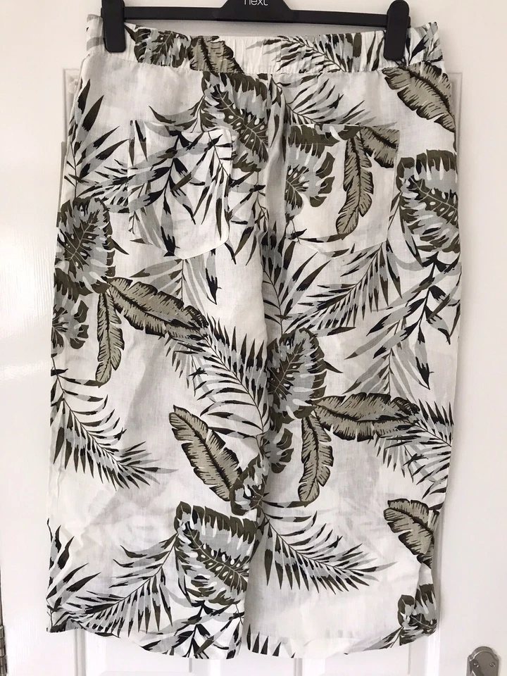 BNWT C&C California Cropped Linen, Wide-Leg Trousers Size UK Size 20 - Image 4 of 4