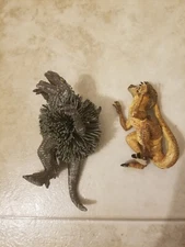 Lot of 2 1998 Trendmasters Godzilla movie figures Koosh ball Oddzon spike jaw