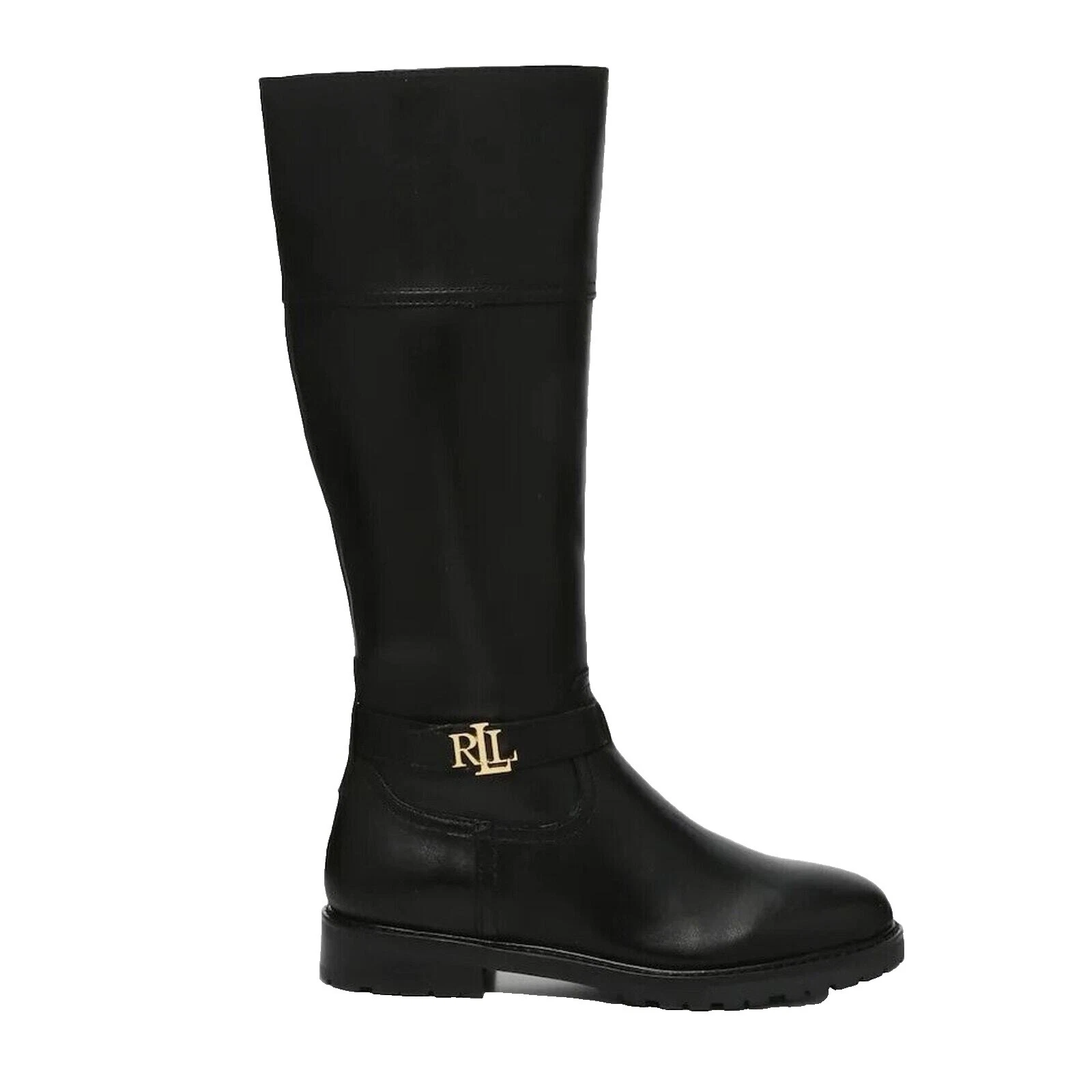 Lauren Ralph Lauren Leather Upper Black Boots for Women