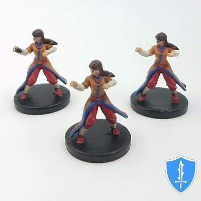 Human Monk x3 - Monster Menagerie 2 #10 D&D Miniature