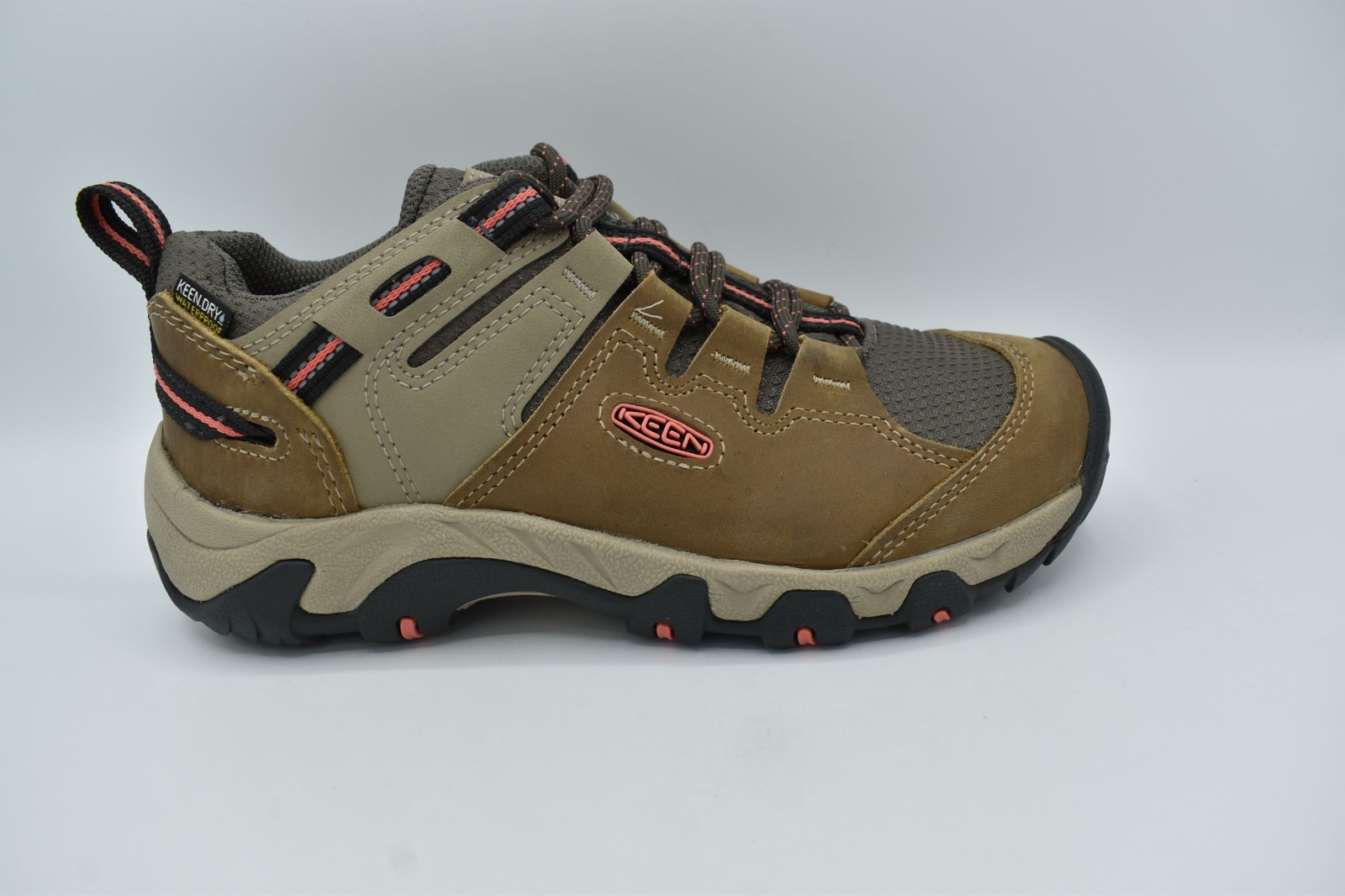 Scarpe da trekking impermeabili Keen da donna taglia 10 Steens Timberwolf corallo sneakers