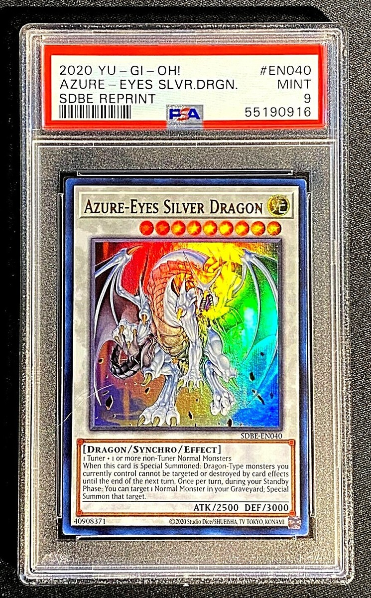 2020 REPRINT PSA 9 MINT EN040 AZURE EYES SILVER DRAGON SDBE