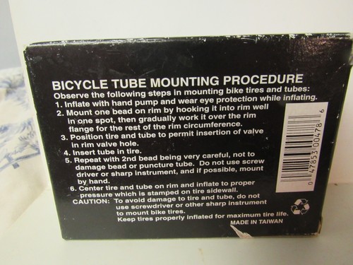 KENDA / Schrader Brand 24 x 1 - 3/8 A/V Bicycle Tube New in Box - Picture 7 of 9
