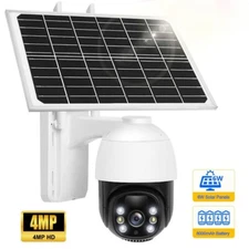 4MP WiFi HD Solar Battery Camera Outdoor Security PTZ PIR Human Detection CCTV