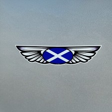 Scotland Scottish Saltire Flag Wing Vinyl Sticker Decal For Car Van 130x30mm