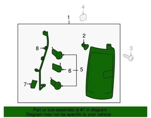 Genuine GM 2012-2014 GMC Yukon XL 1500 Driver Side Tail Lamp Assembly 22837849 - Image 2 of 2