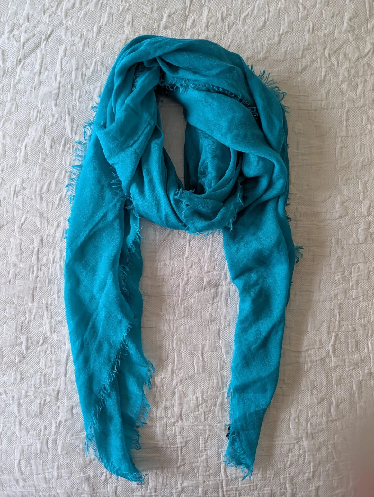 Foulard en coton modal sarcelle Gucci GG