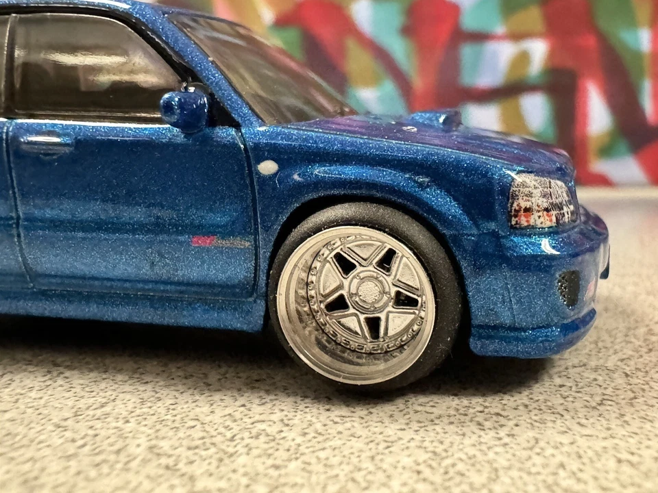 Hot Wheels 2024 Modern Classic Blue Subaru Forester STi Loose LODC Wheel Swap - Image 3 of 4