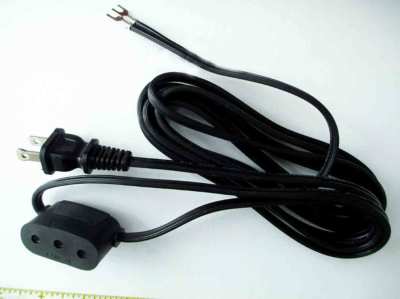 Double Lead AC CORD for PEDAL * SINGER FEATHERWEIGHT 221 15,66,201,206 301 401