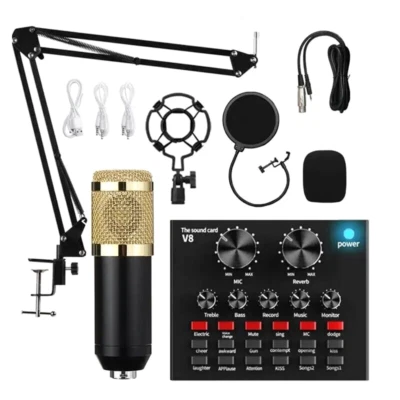 Kit Studio Enregistrement Microphone Condensateur BM-800 USB Bras réglable PC - Photo 1/4