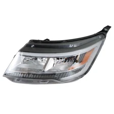 Left LH Fit For Ford Explorer 2016-19 Halogen W/LED DRL Headlight Chrome Housing