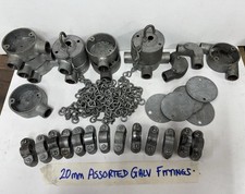30+ Galvanised Conduit Boxes Various Item See Pics Old Stock Job Lot Bundle