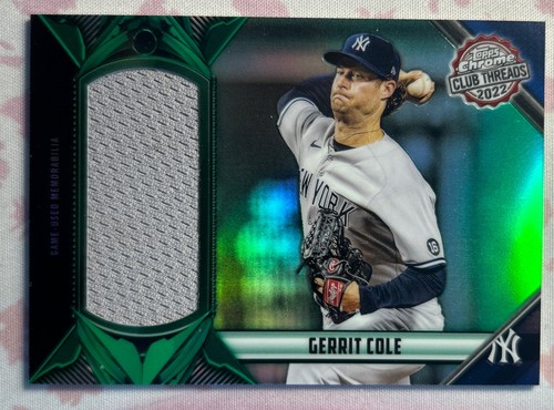 2022 Topps Chrome Gerrit Cole Club Threads Green Refractor Relic /99 #TCT-GC
