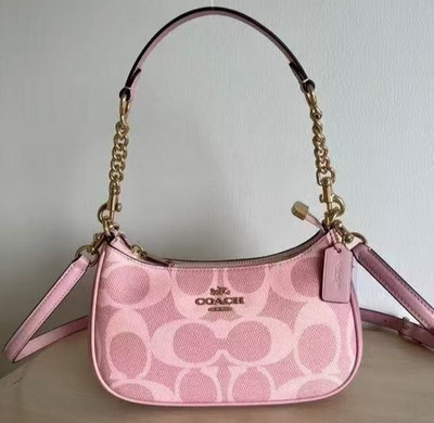 Shoulder Bag Signature Canvas CAL51 Powder Pink NEW