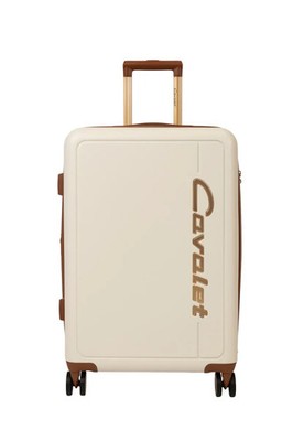 Koffer Creme-Weiß 67 cm, mittelgroßer Hartschalenkoffer Trolley Cavalet Bowatex