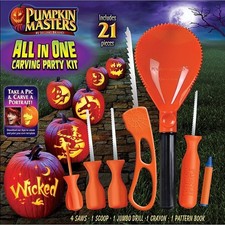 21 PiecePumpkin Masters Pumpkin carving kit 31743A with Portrait Carving Option