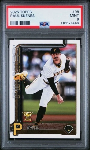 2025 Topps Series 1 Paul Skenes #98 Pittsburgh Pirates PSA 9