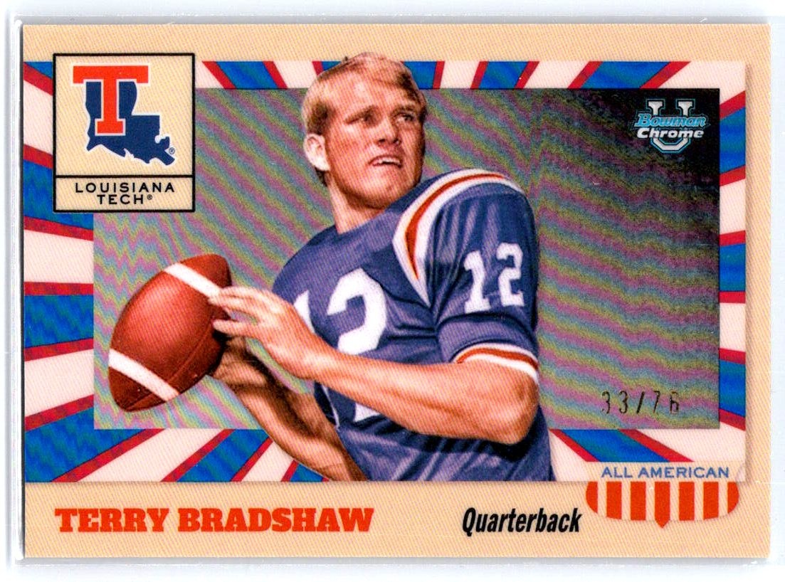 2025 Bowman U Chrome #55AA-1 Terry Bradshaw All-American Red White