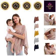 Stylish Soft Nursing Cover for Breastfeeding - Lightweight Poncho with Privacy